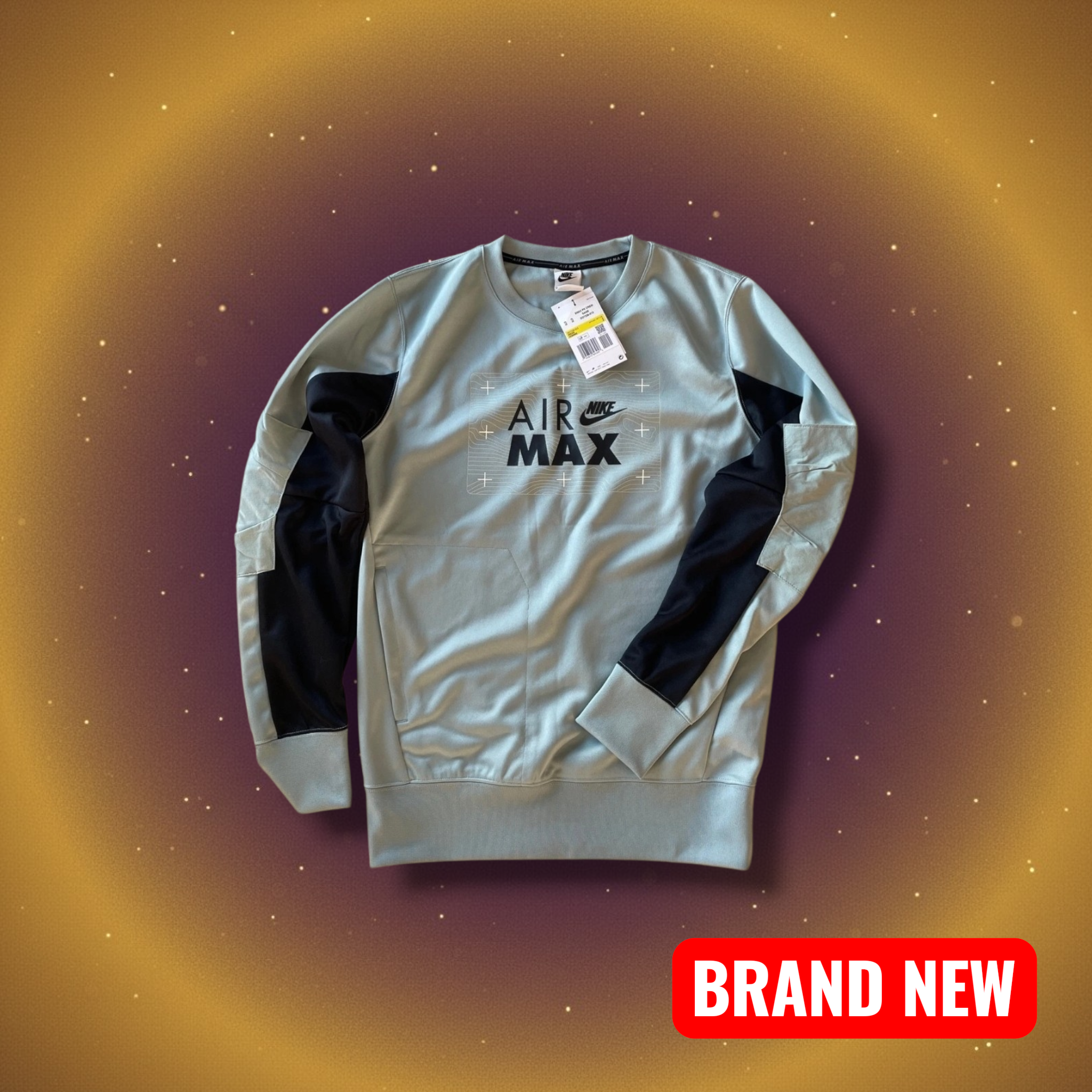 Nike Air Max Jumper in Light Blue/Grey - Size Small