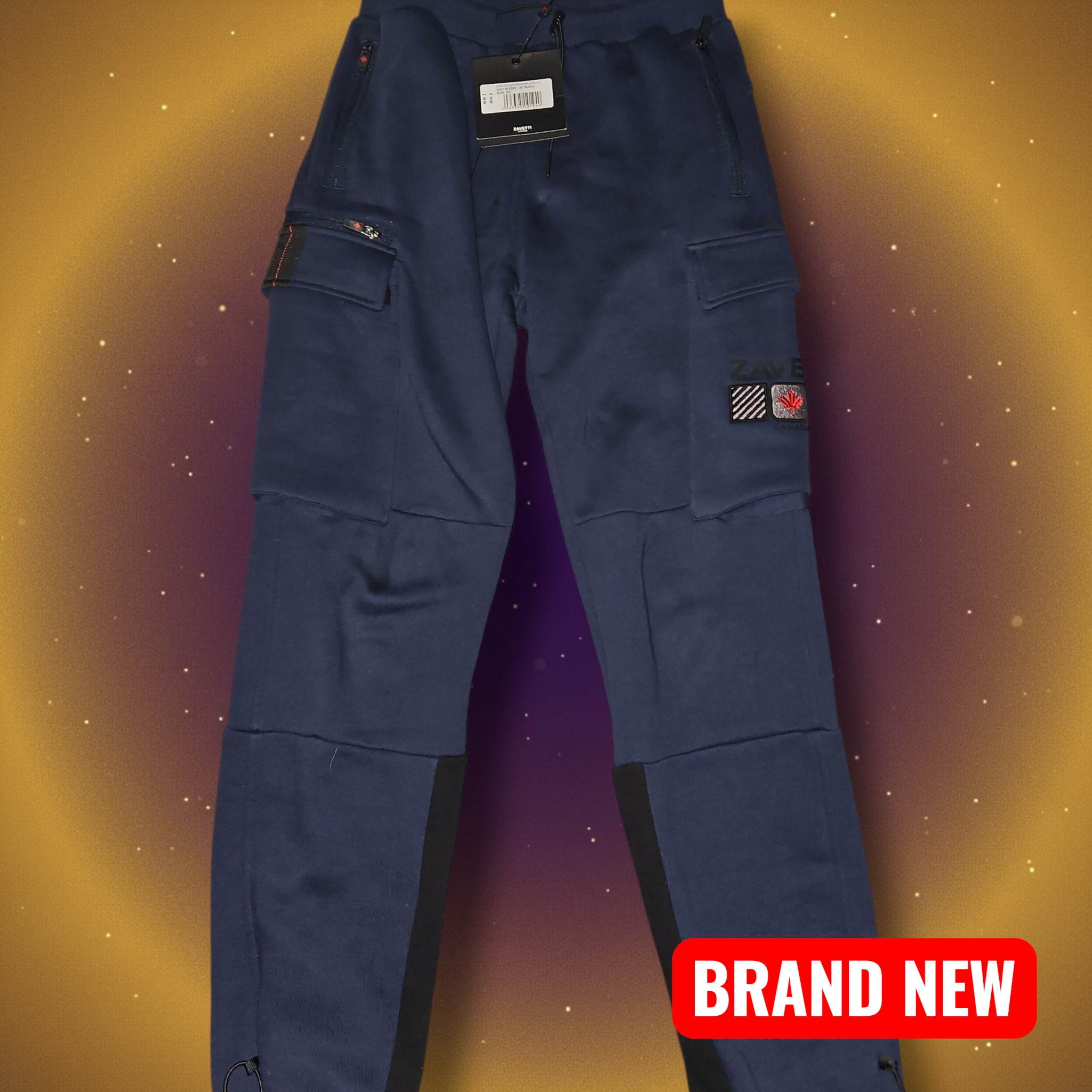 Zavetti Canada Joggers with Chevron Design - Size XS