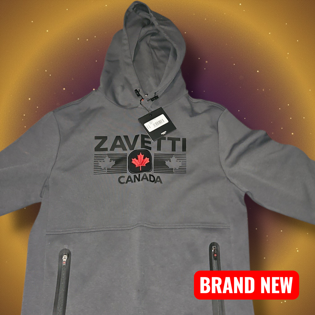 Zavetti Canada Grey Hoodie - Size L - Authentic & BNWT