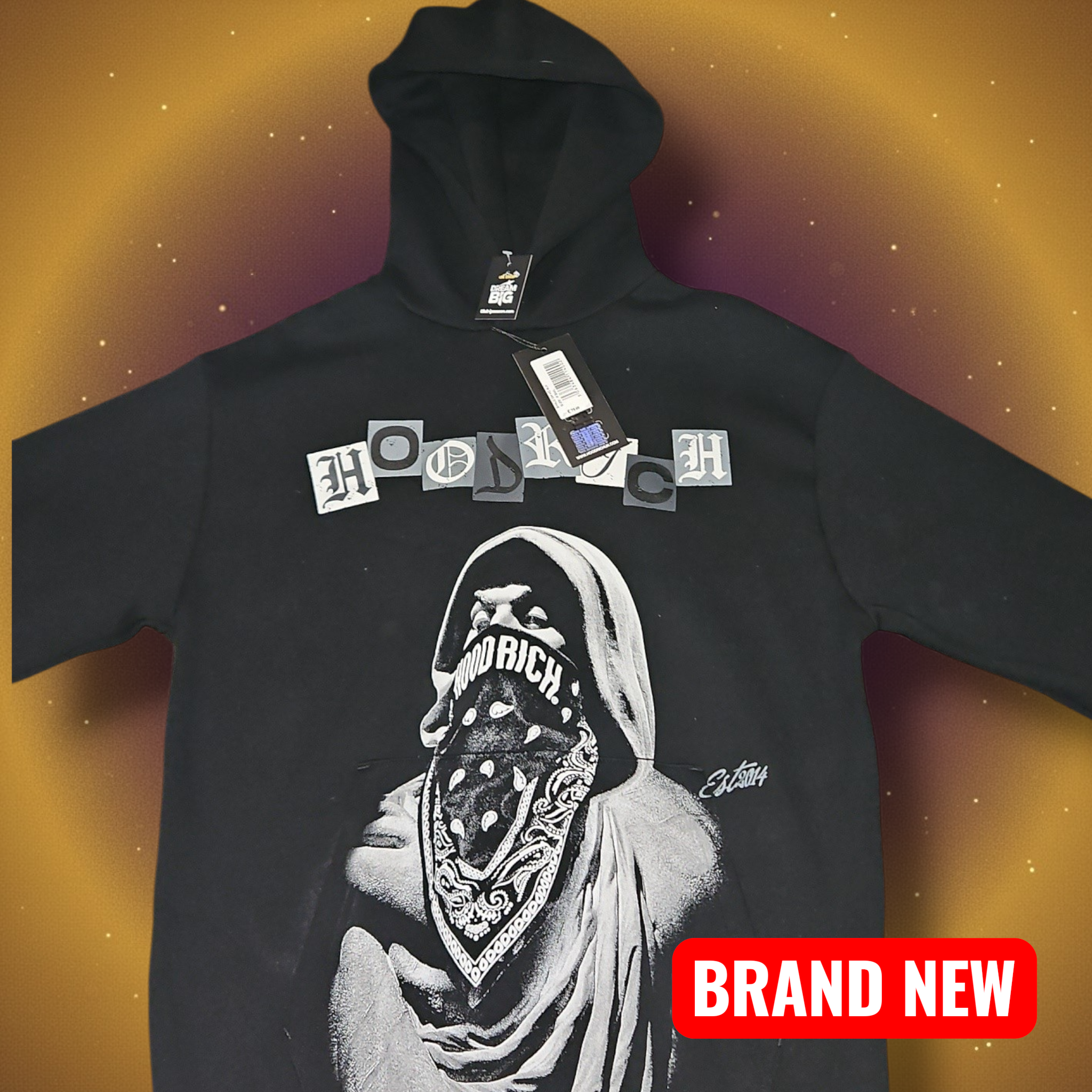 Hoodrich Black Hoodie XS - Premium Streetwear