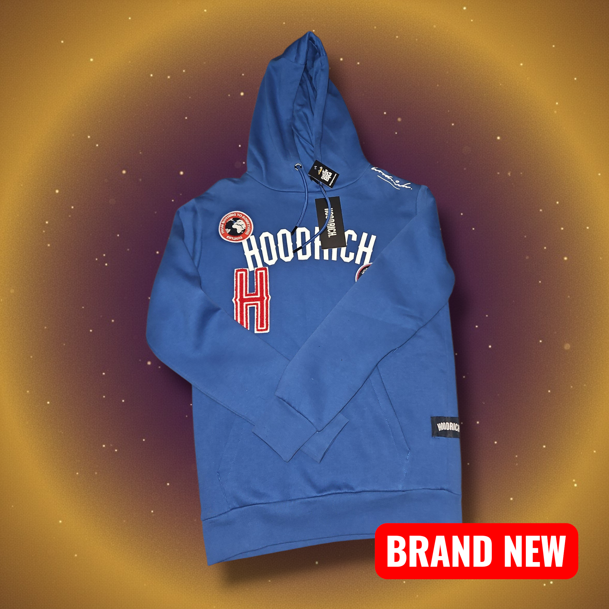 Hoodrich Blue Hoodie XS BNWT - Authentic Streetwear