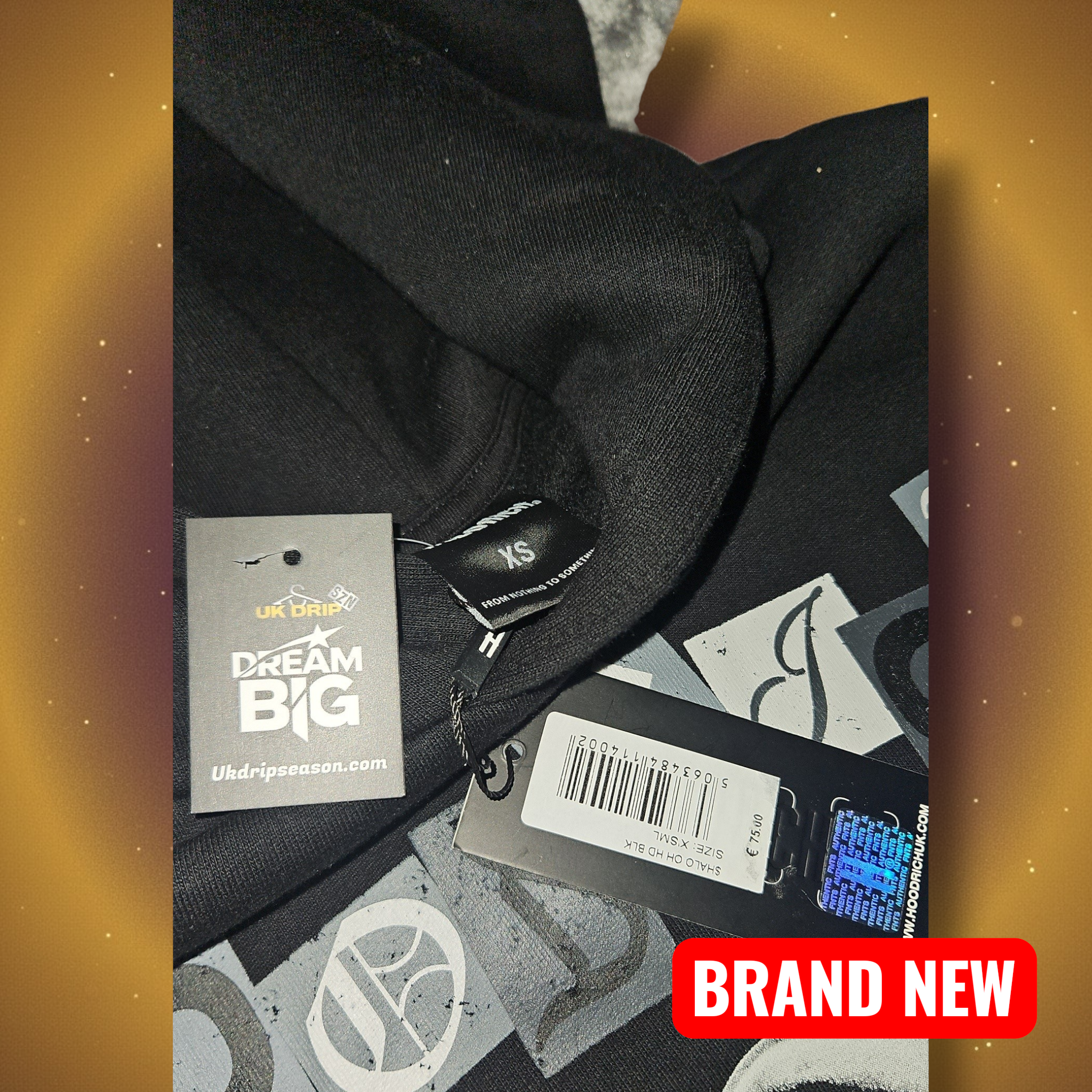 Hoodrich Black Hoodie XS - Premium Streetwear