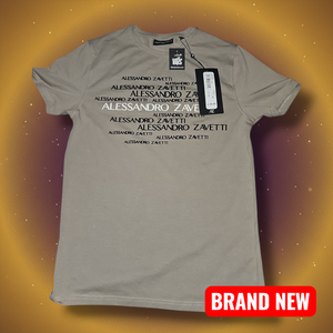 Alessandro Zavetti Beige T-Shirt - Size XS - BNWT