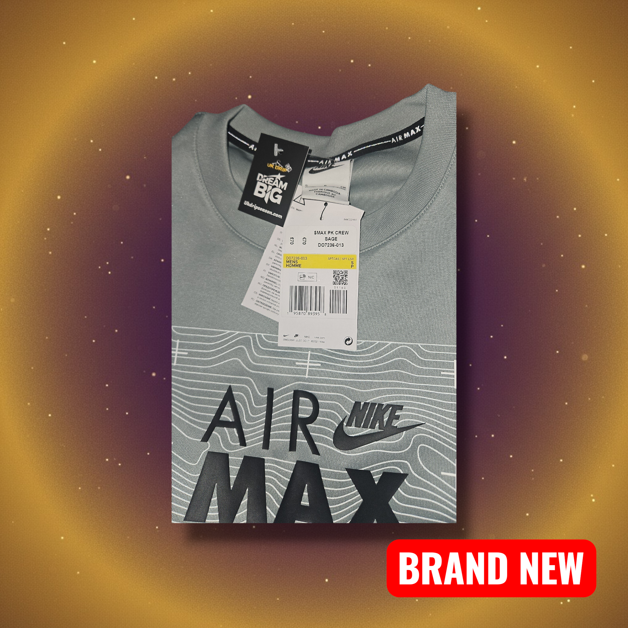 Nike Air Max Jumper in Light Blue/Grey - Size Small