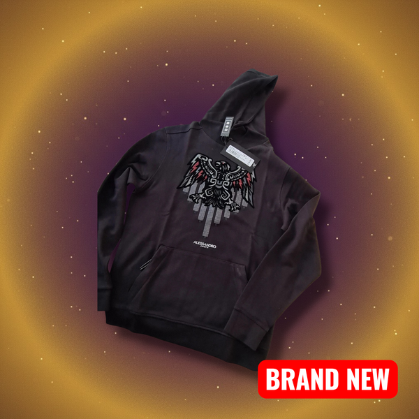 Alessandro Zavetti Eagle Print Hoodie - Medium Size - BNWT