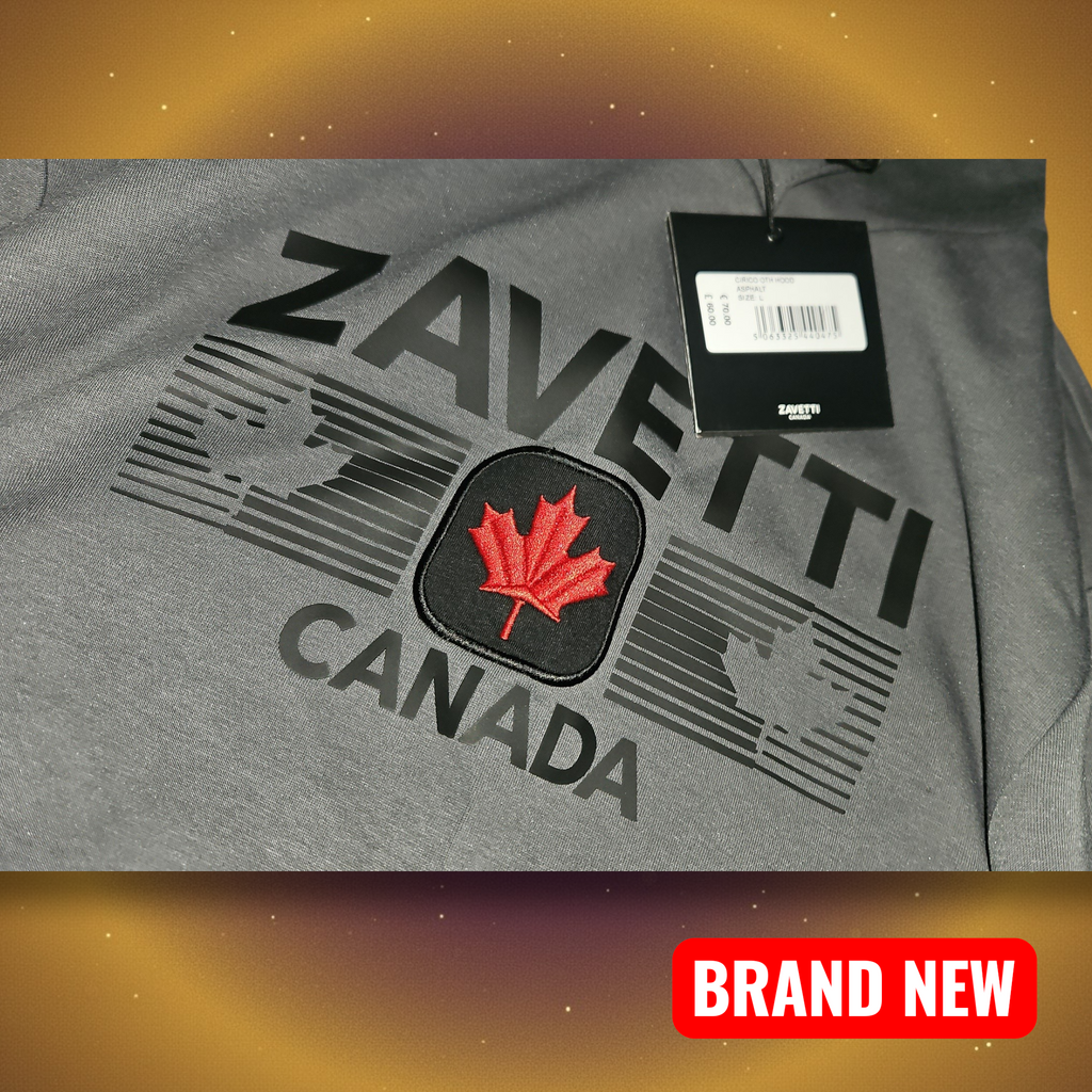 Zavetti Canada Grey Hoodie - Size L - Authentic & BNWT