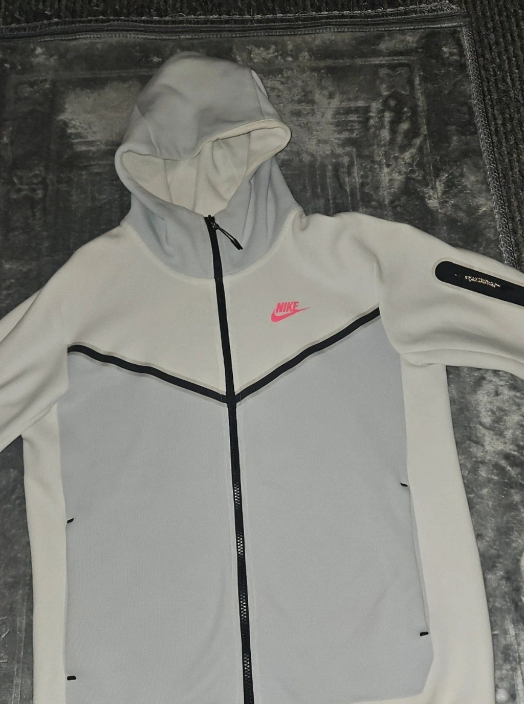 Nike Tech Fleece Hoodie Blue Grey Pink - Size S
