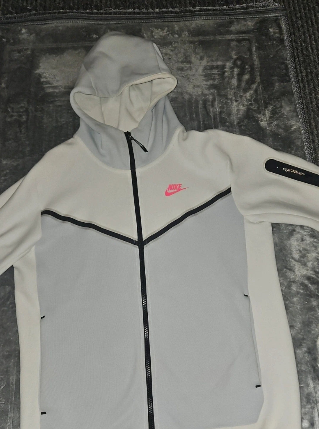 Nike Tech Fleece Hoodie Blue Grey Pink - Size S