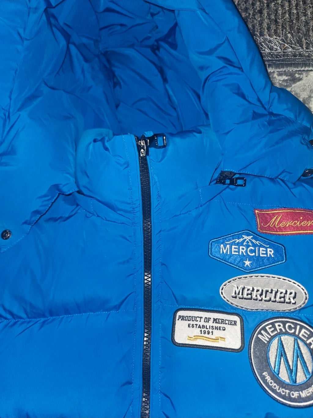 Mercier Blue Puffer Coat - Size XS for Cold Weather