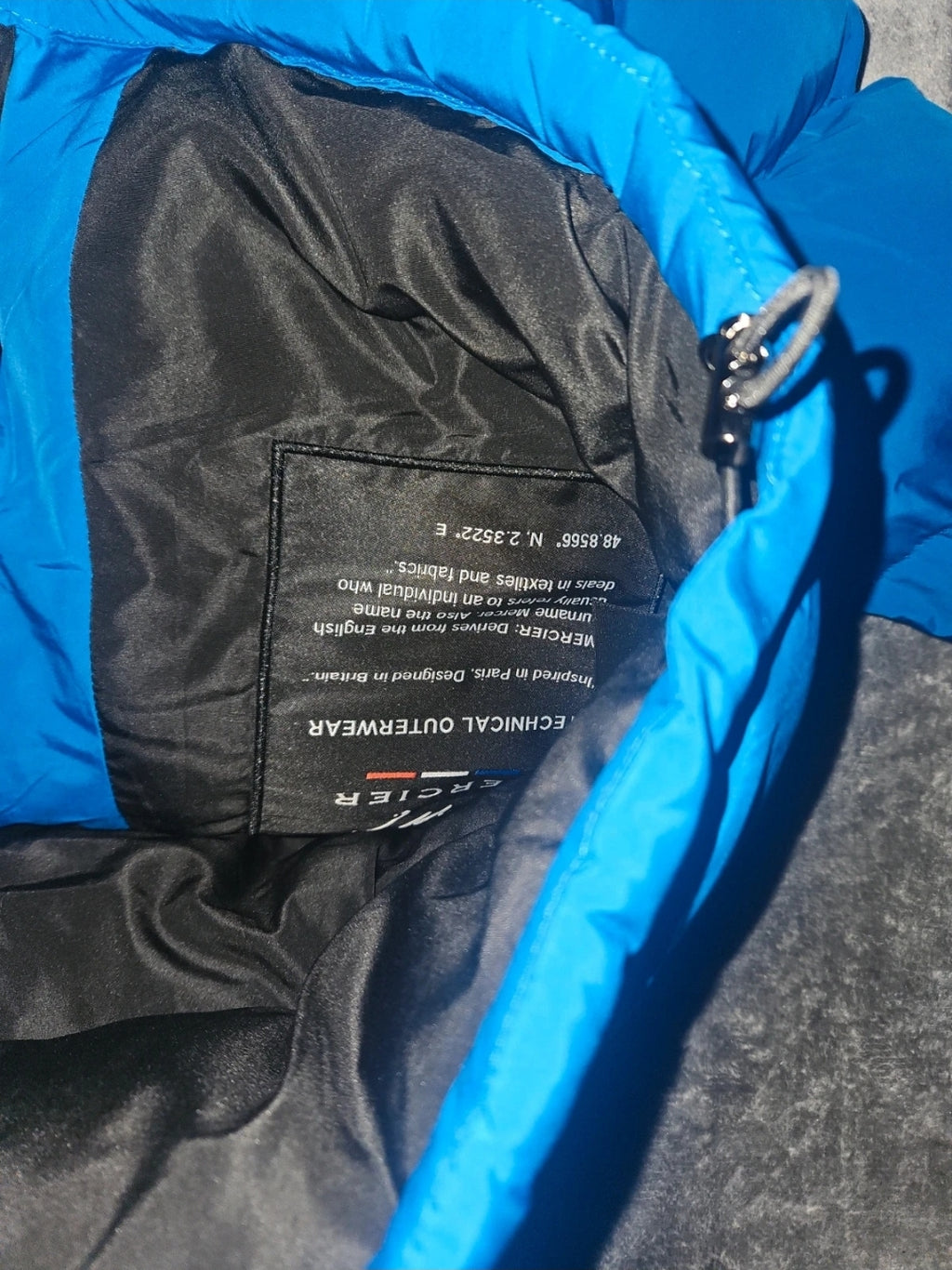 Mercier Blue Puffer Coat - Size XS for Cold Weather