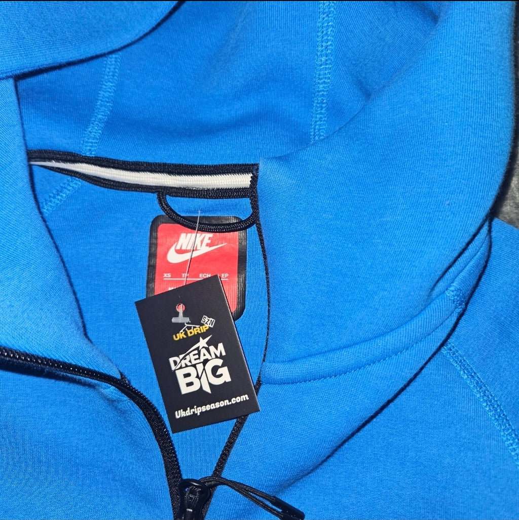 Nike Tech Fleece Hoodie in Blue - Size XS