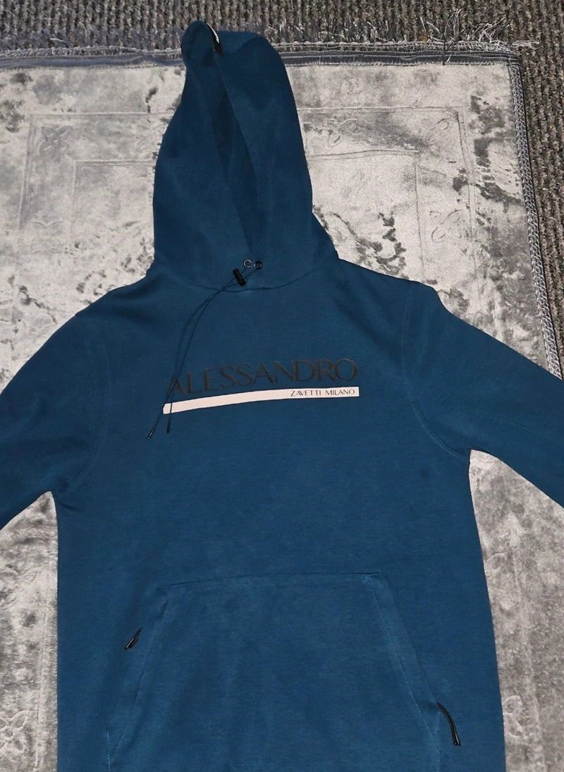 Alessandro Zavetti Navy Blue Hoodie - Size XS
