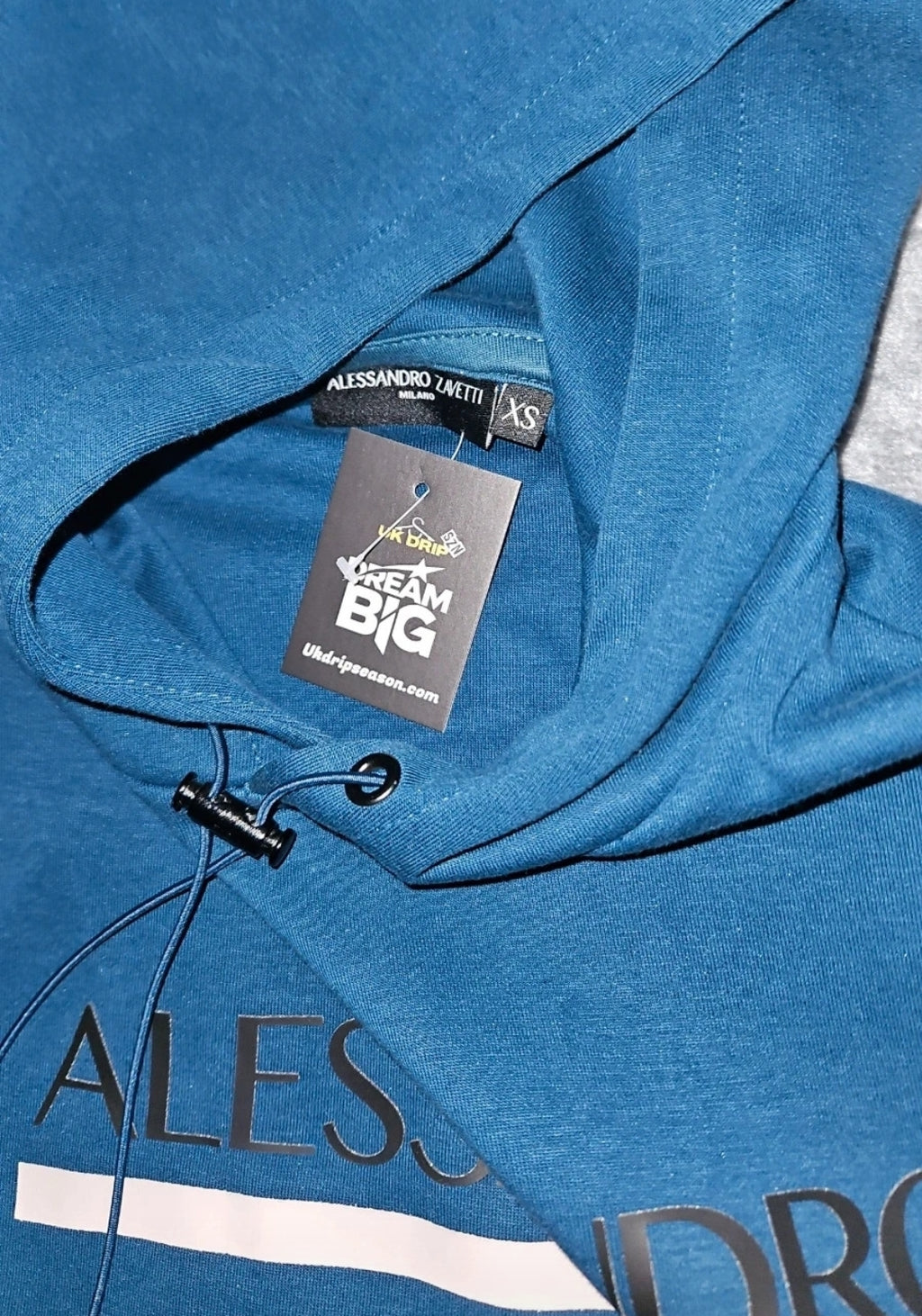 Alessandro Zavetti Navy Blue Hoodie - Size XS