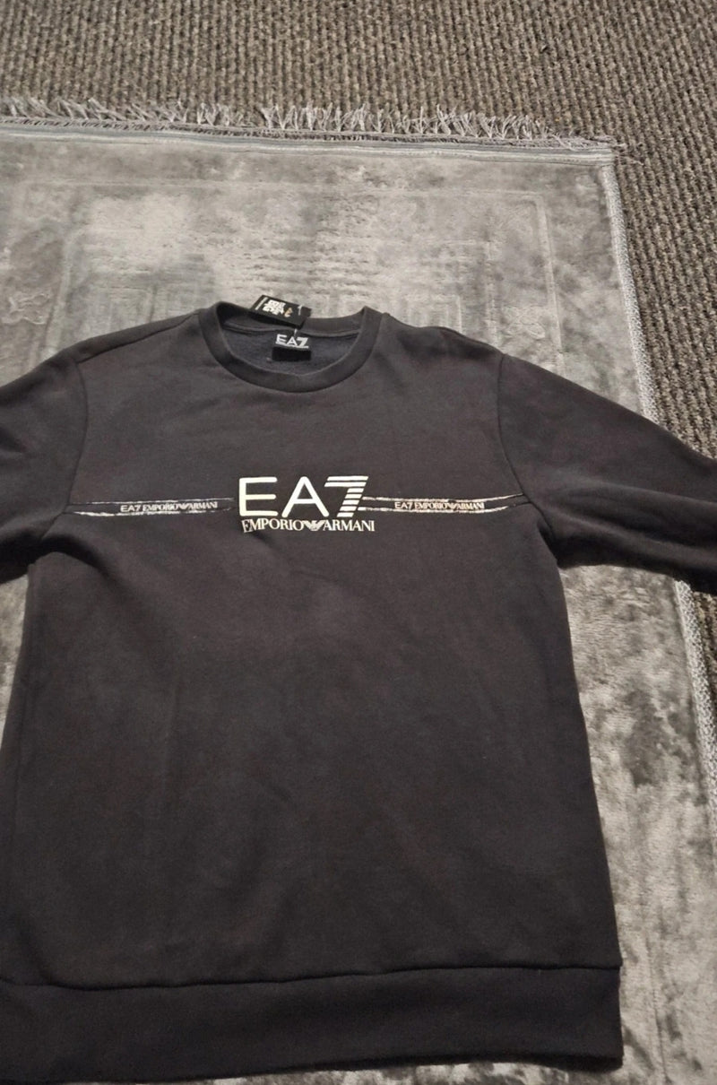 EA7 Armani Black Jumper Size Medium - Streetwear Essential
