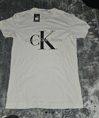 Calvin Klein White Print T-Shirt XS - Designer Essential
