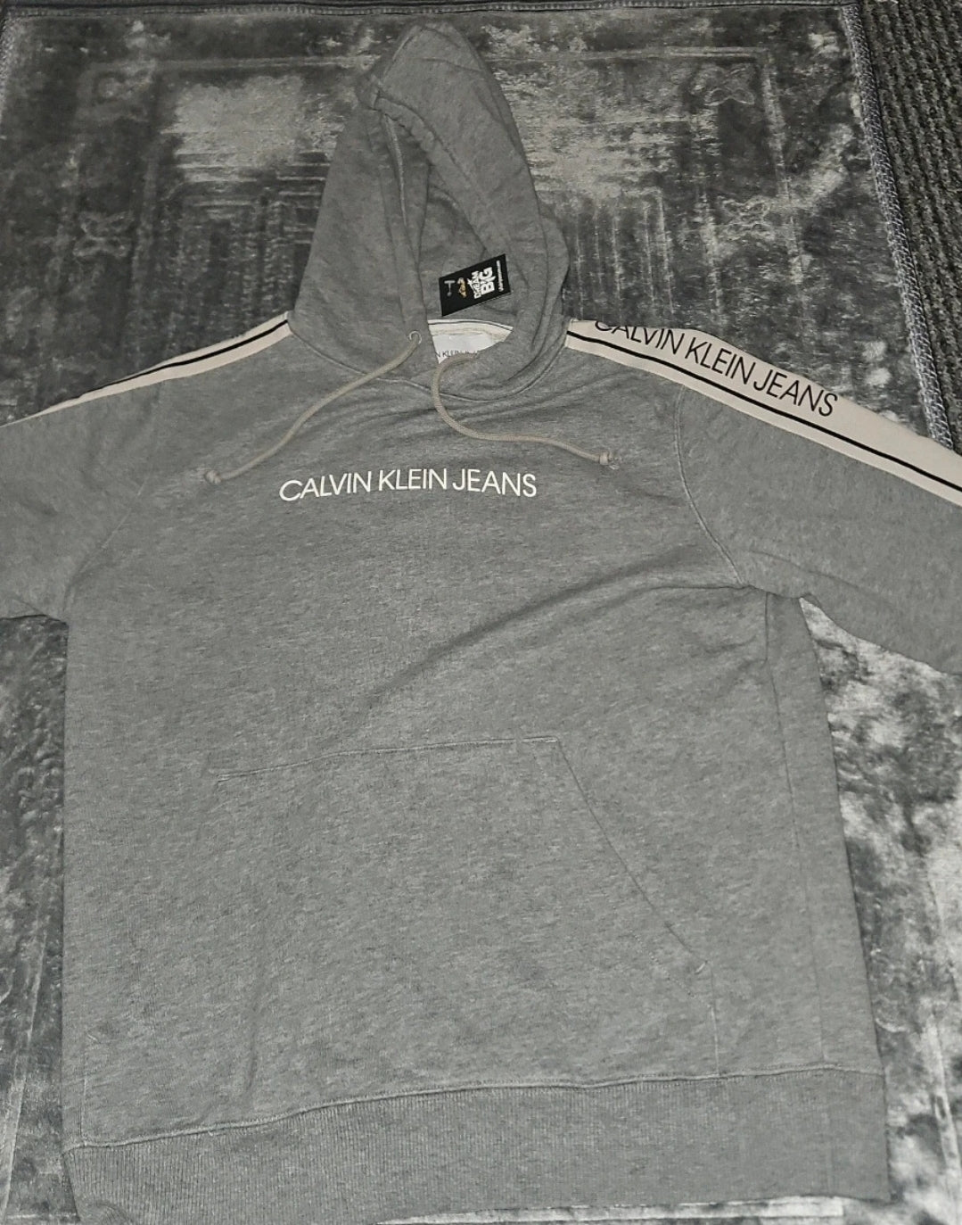 Calvin Klein Grey Hoodie - Size Small | Authentic Designer