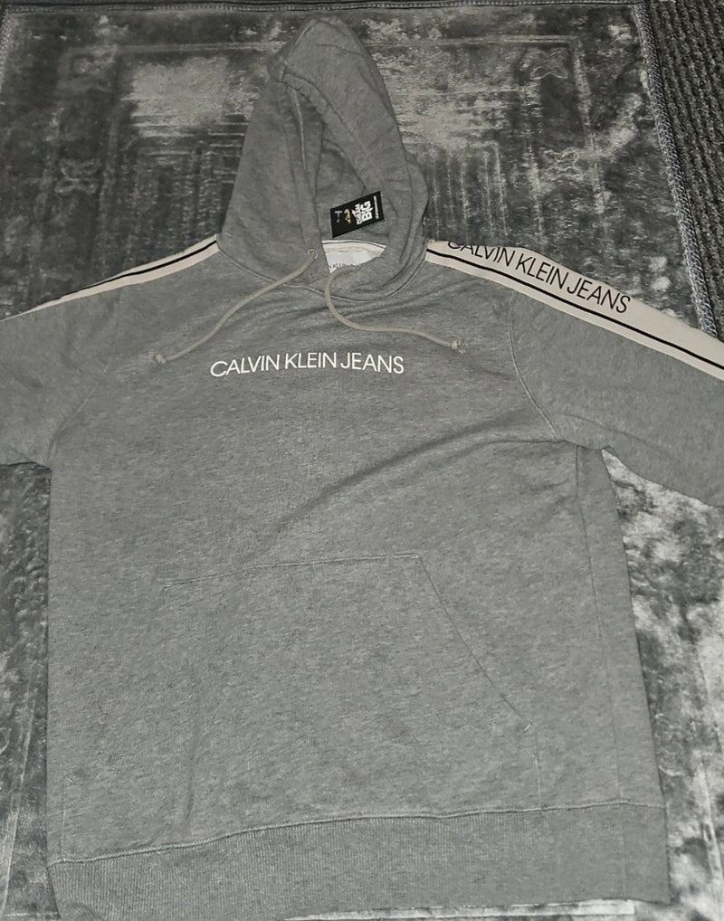 Calvin Klein Grey Hoodie - Size Small | Authentic Designer