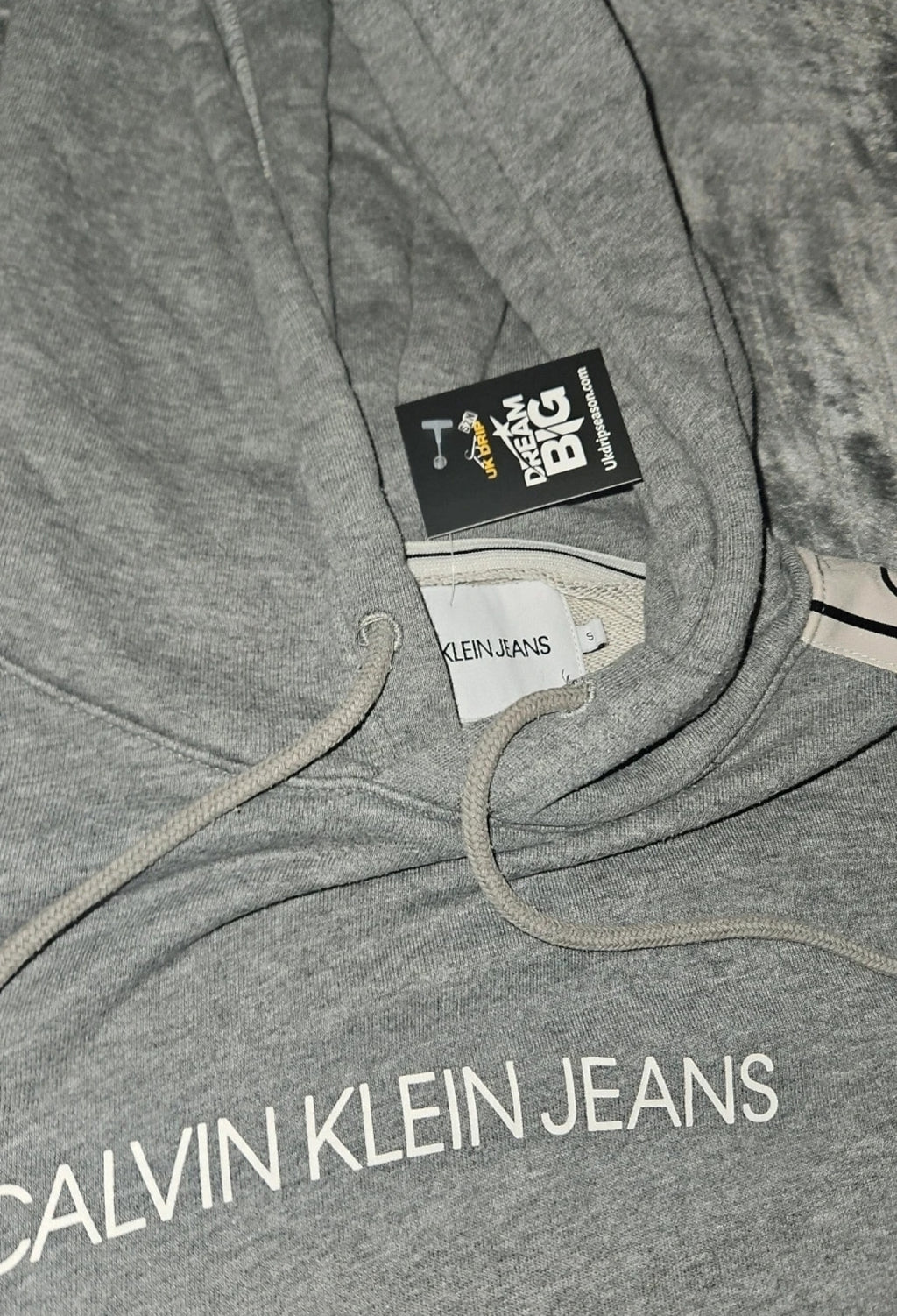 Calvin Klein Grey Hoodie - Size Small | Authentic Designer