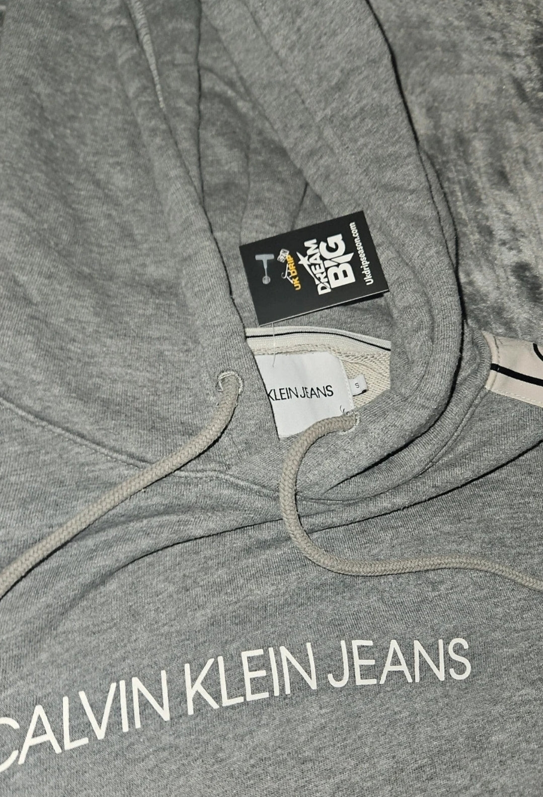 Calvin Klein Grey Hoodie - Size Small | Authentic Designer