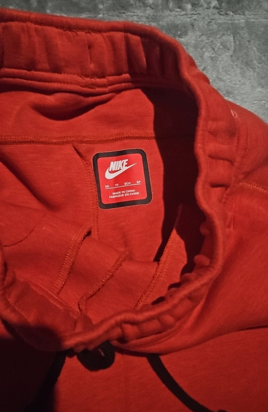 Nike Tech Fleece Red Joggers - Size XS for Streetwear