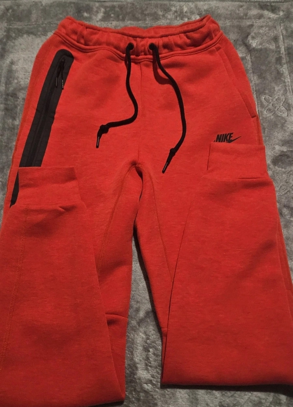 Nike Tech Fleece Red Joggers - Size XS for Streetwear