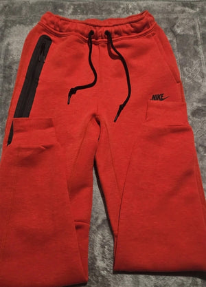Nike Tech Fleece Red Joggers - Size XS for Streetwear