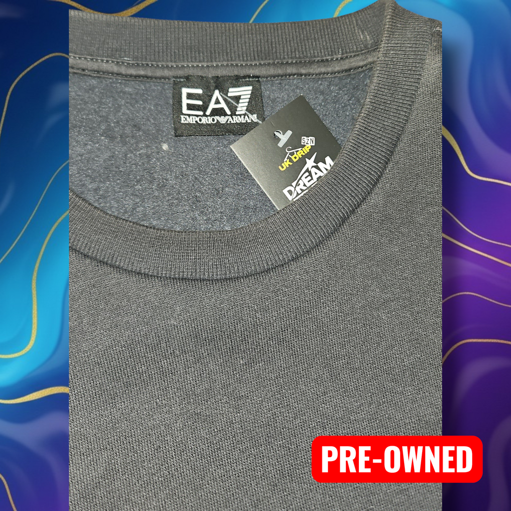 EA7 Armani Black Jumper Size Medium - Streetwear Essential
