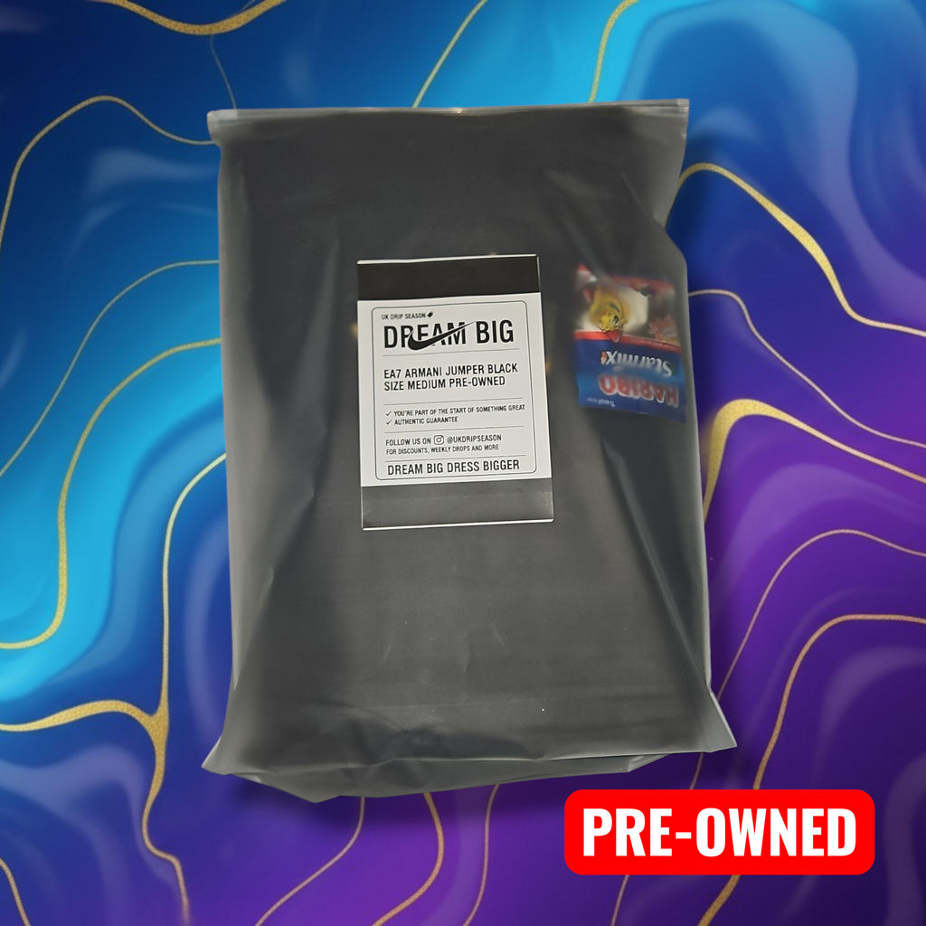 EA7 Armani Black Jumper Size Medium - Streetwear Essential