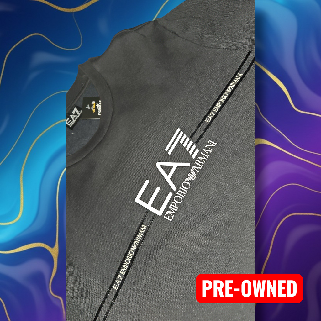 EA7 Armani Black Jumper Size Medium - Streetwear Essential