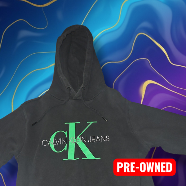 Calvin Klein Black Green Hoodie - Size S - Premium Quality