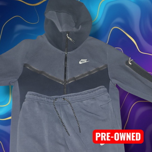 Nike Tech Fleece Tracksuit Set - Dark Blue & Navy Combo