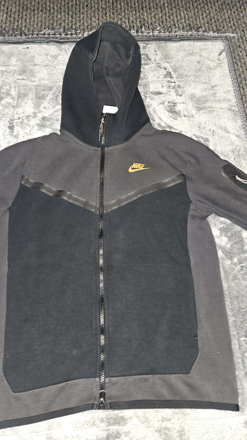 Nike Tech Fleece Hoodie Black Gold Size S