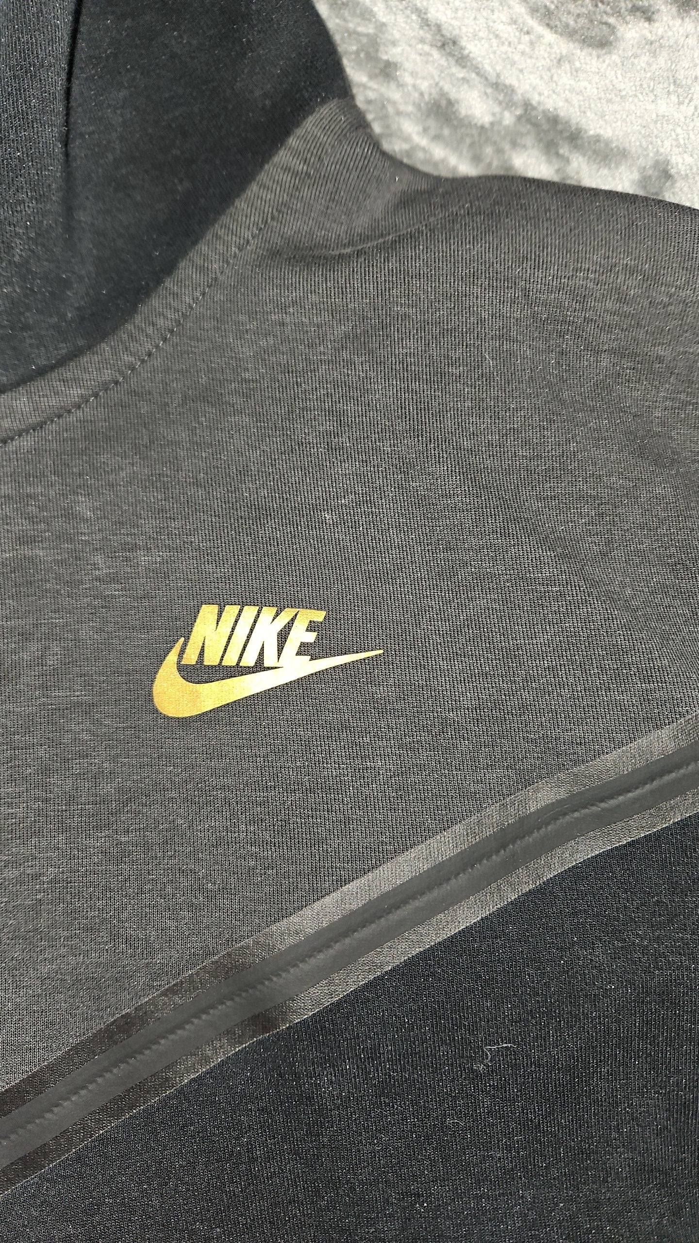 Nike Tech Fleece Hoodie Black Gold Size S