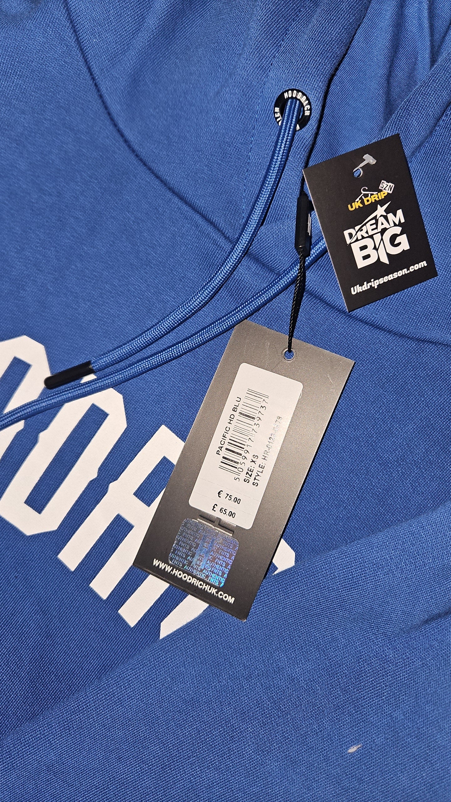 Hoodrich Blue Hoodie XS BNWT - Authentic Streetwear