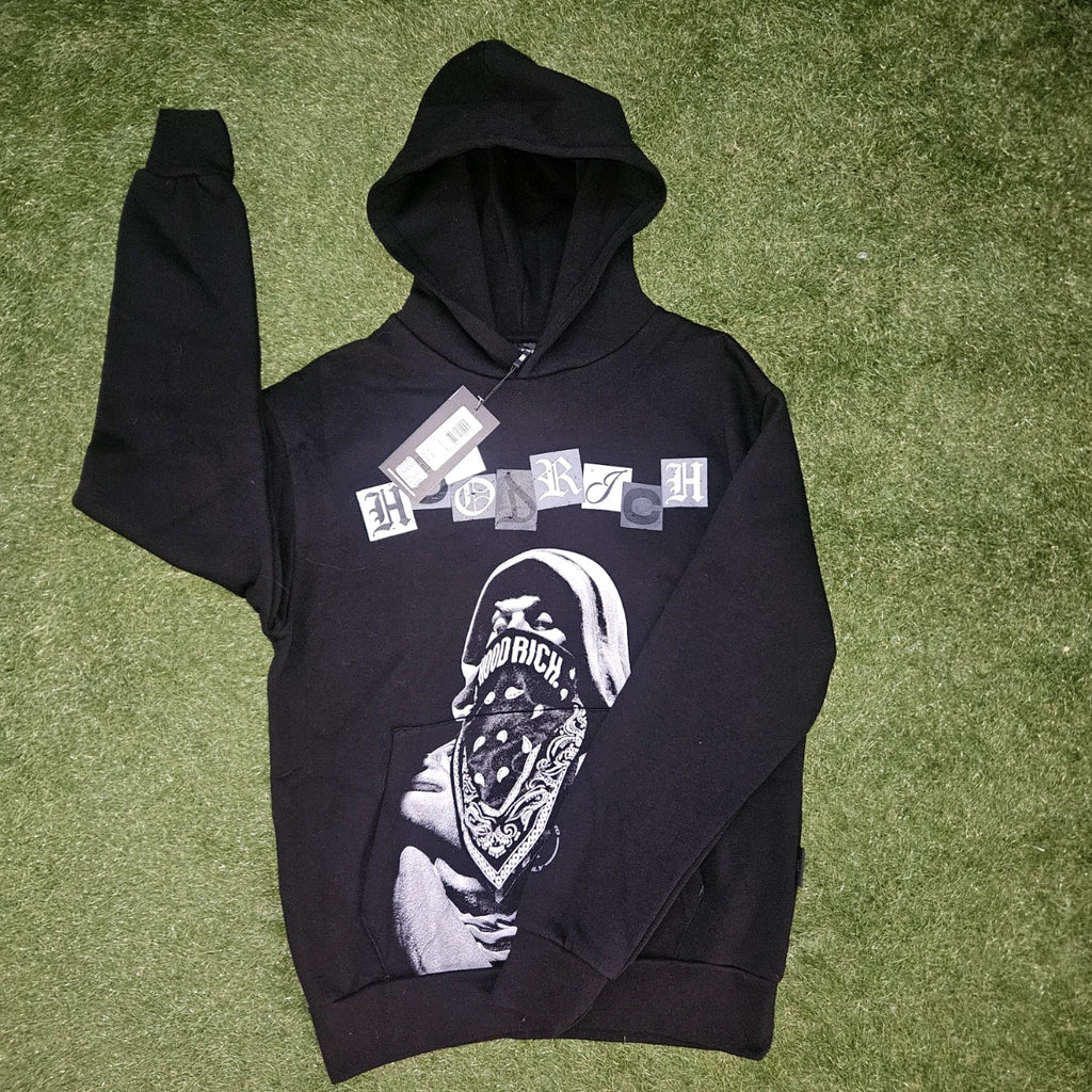 Hoodrich Black Street Print Hoodie - BNWT