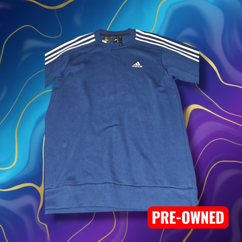 Adidas Blue Jumper Size Small for Streetwear Style