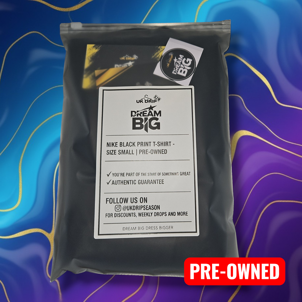 Nike Black Print T-Shirt - Size Small for Streetwear