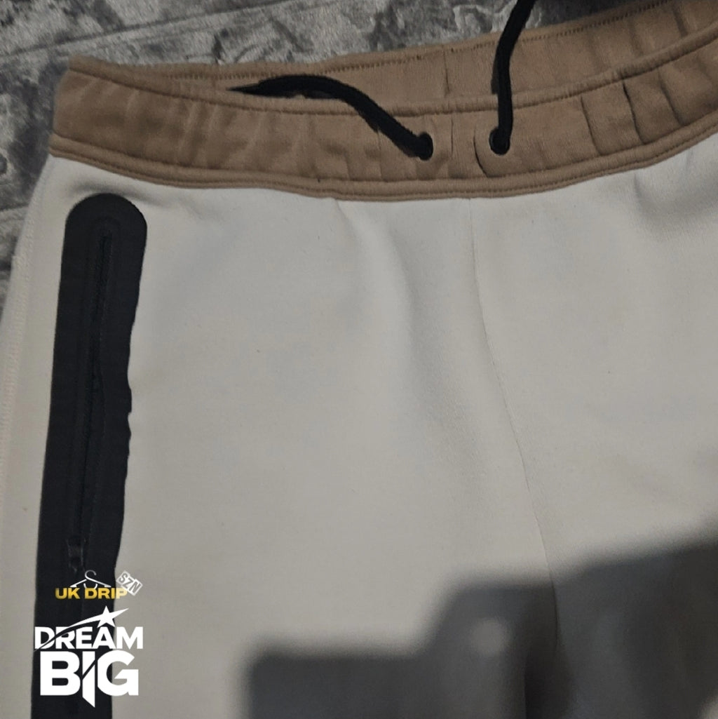 Nike Tech Fleece Tracksuit - Beige/White - Like New - XL Kids Joggers + Small Hoodie