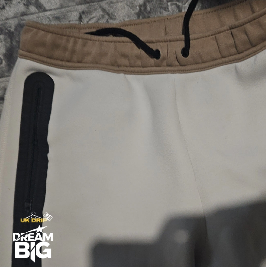 Nike Tech Fleece Tracksuit - Beige/White - Like New - XL Kids Joggers + Small Hoodie