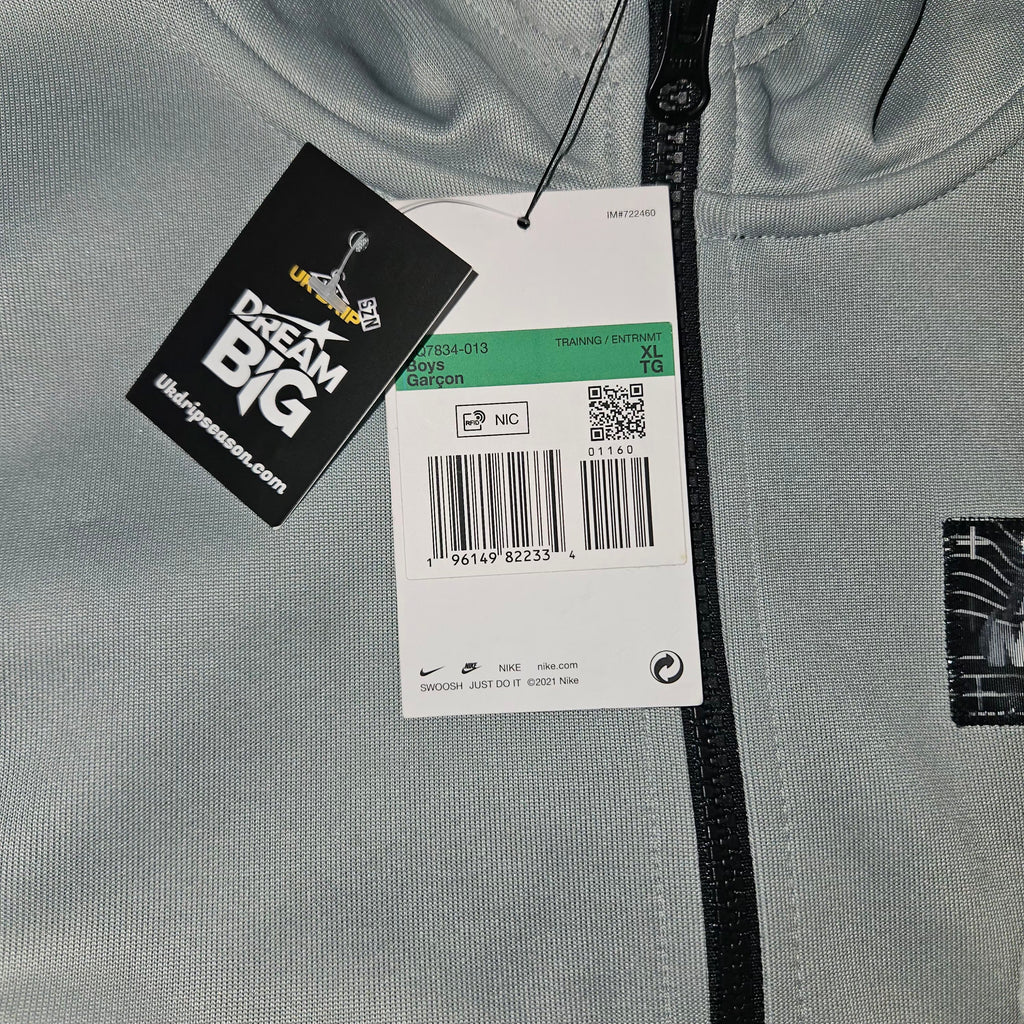 Nike Air Max Junior Hoodie – Grey & Black | Ages 13–15 | BNWT