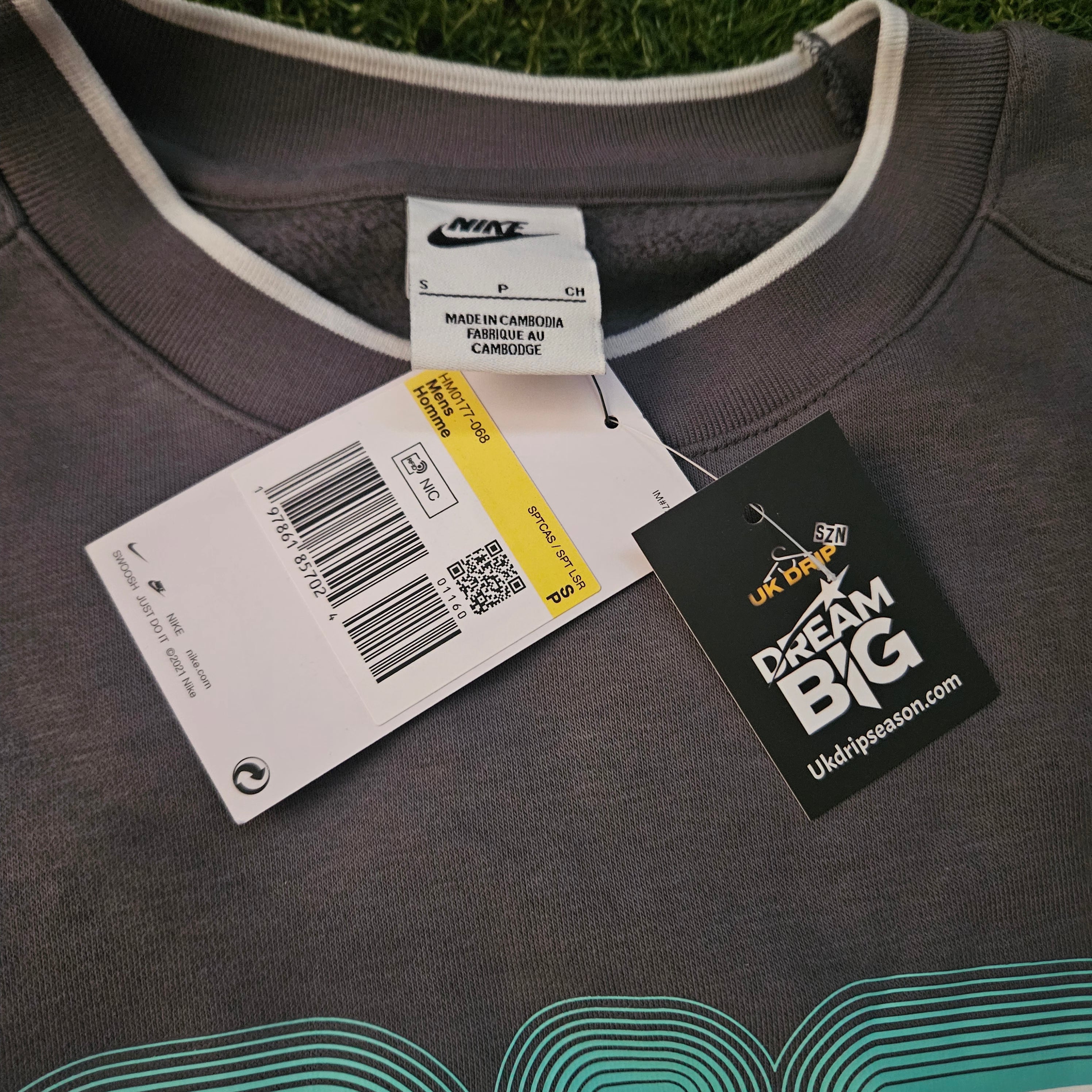 Nike Air Crew Jumper – Grey (Size S).