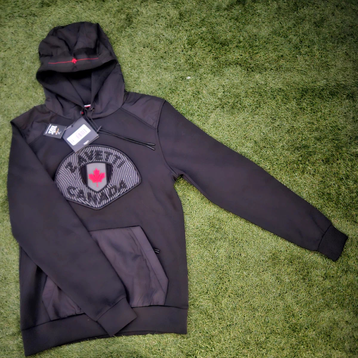 Zavetti Canada Black Reflective HD Hoodie - BNWT