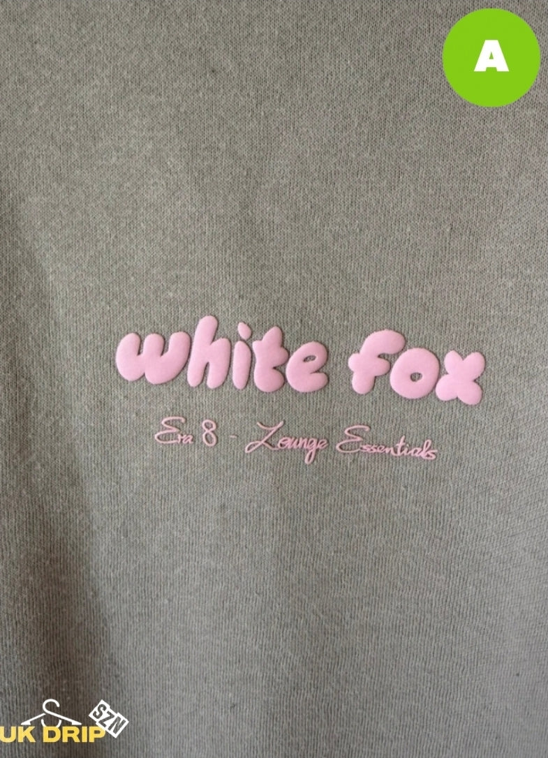 White Fox Hoodie Size S/M in Excellent Condition