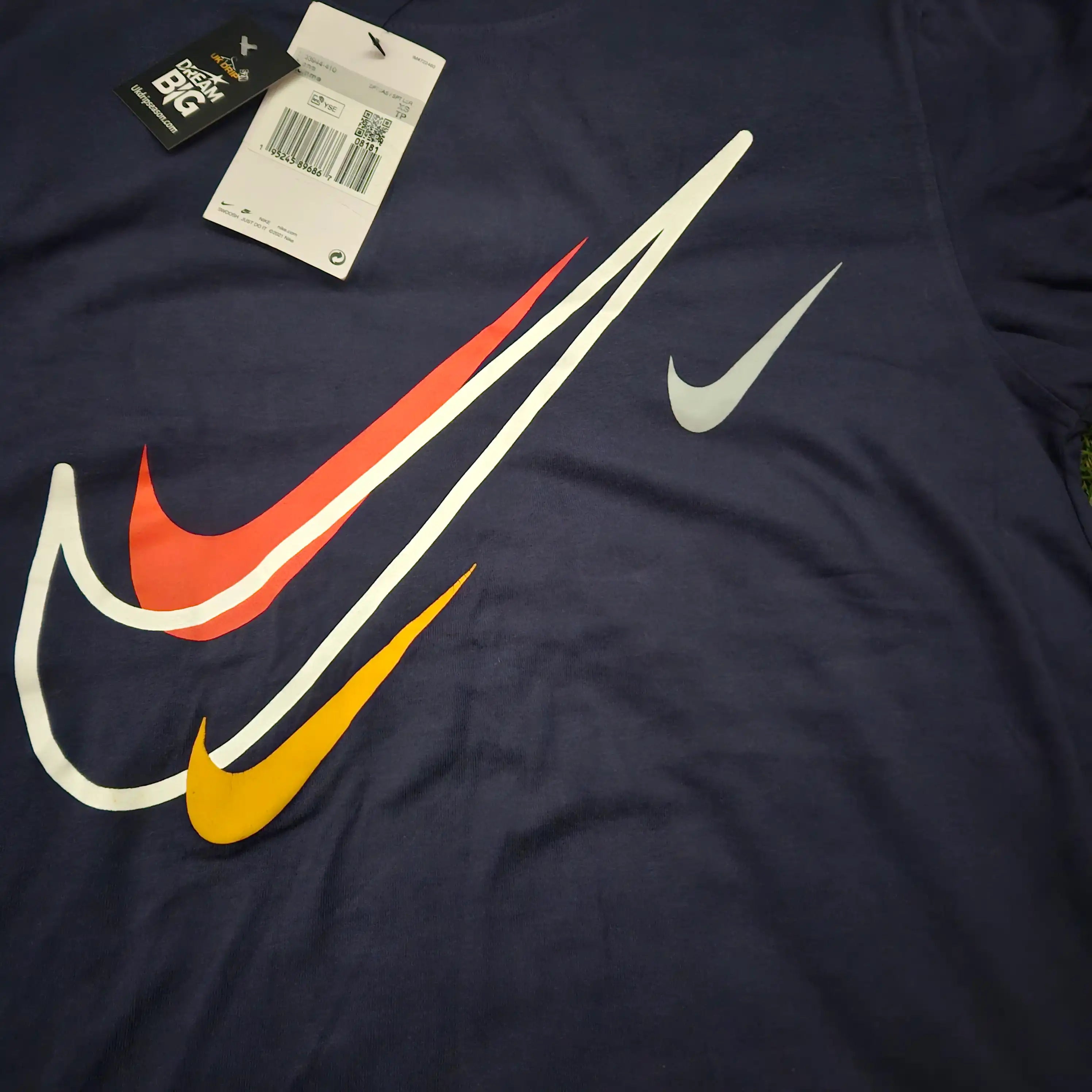 Nike Multi Swoosh T-Shirt – Blue (Size XS)
