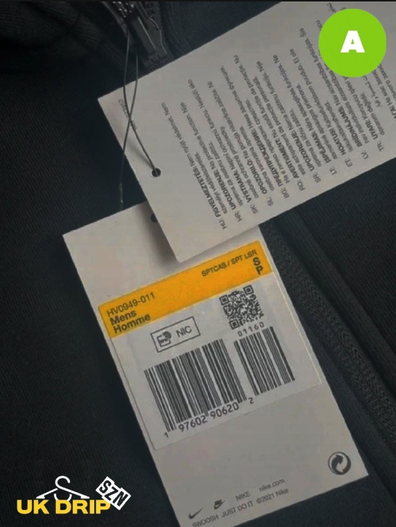 Nike Tech Fleece Black / Grey Tracksuit 5th Gen - Size S/M