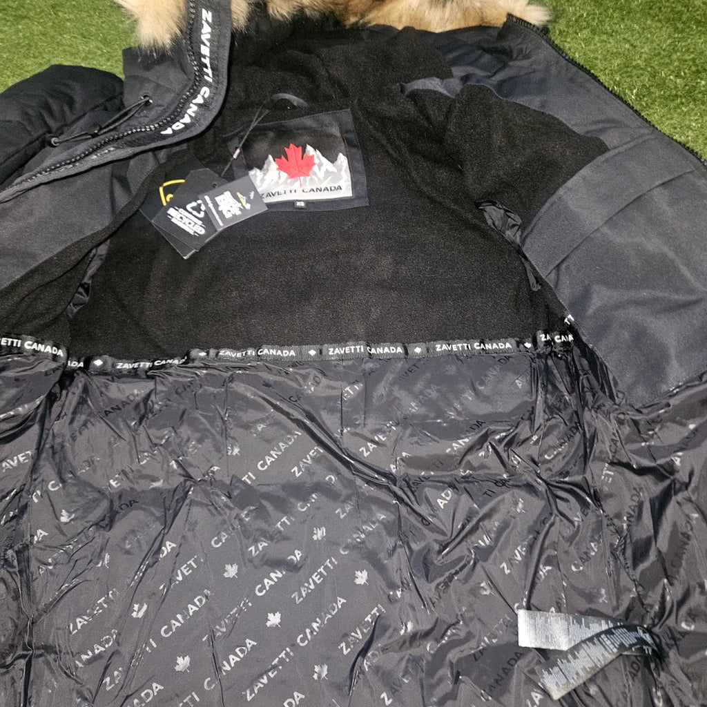 Zavetti Canada Black Fur Hood Coat - BNWT