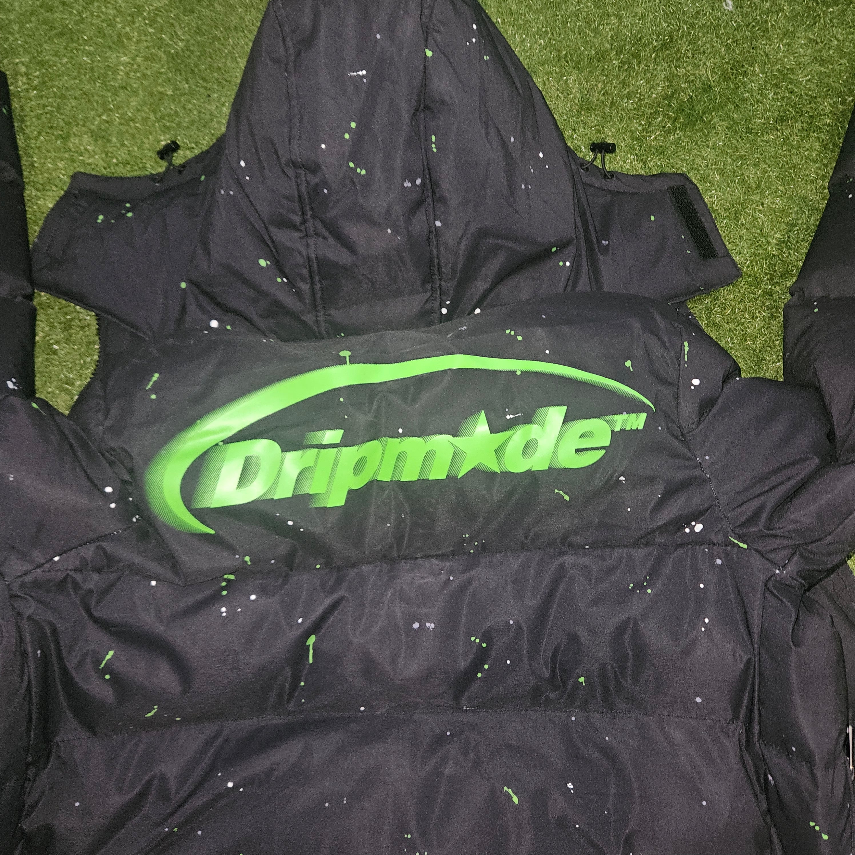Dripmade Ink Splash Coat - Black - Size Small - BNWT