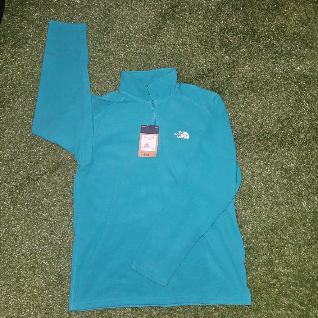 The North Face Quarter Zip Jumper - Turquoise - Size Large - BNWT