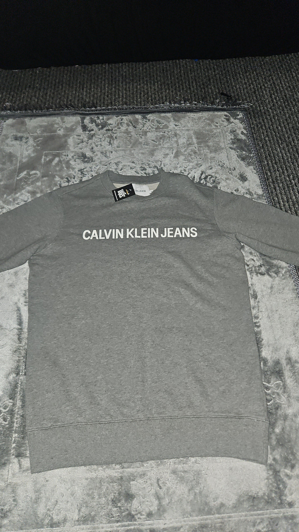 Calvin Klein Grey Jumper - Size Small for Men and Women