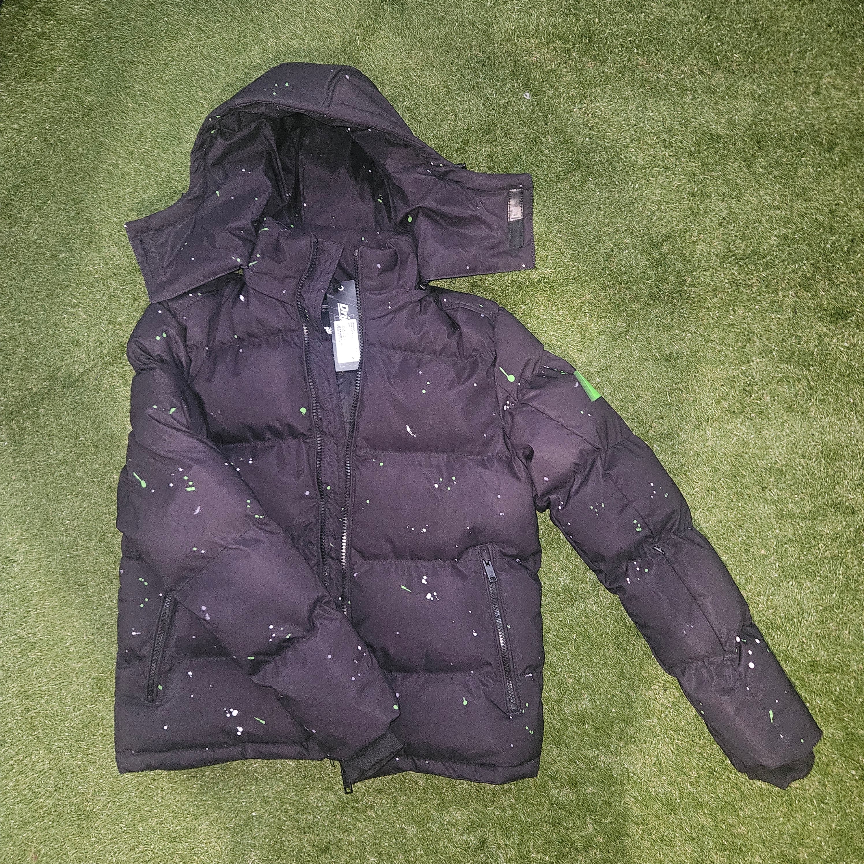 Dripmade Ink Splash Coat - Black - Size Small - BNWT